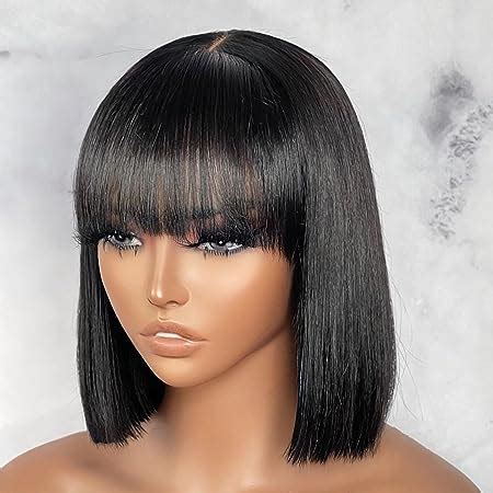 short bang wigs|luvme hair bob with bangs.